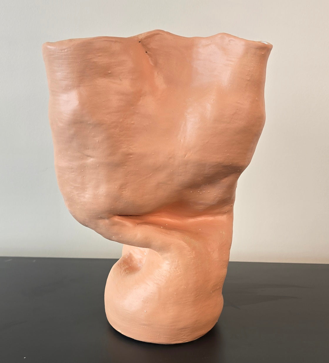 Sculpt Matt Apricot Vessel High