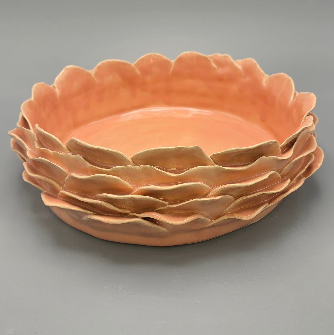 Petal Light Peach Serving Dish & Centerpiece Large