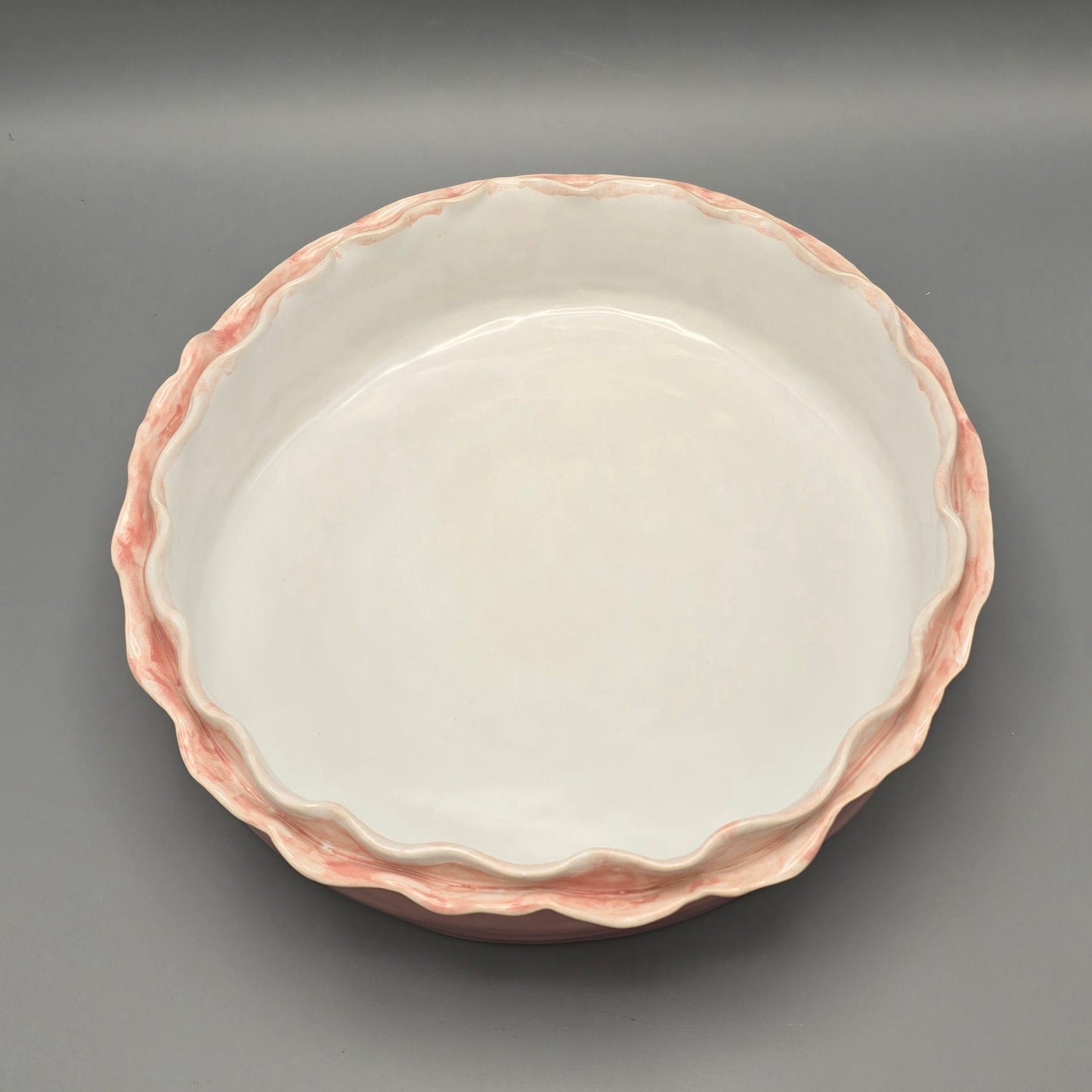Ruffle Serving Dish Pink Medium