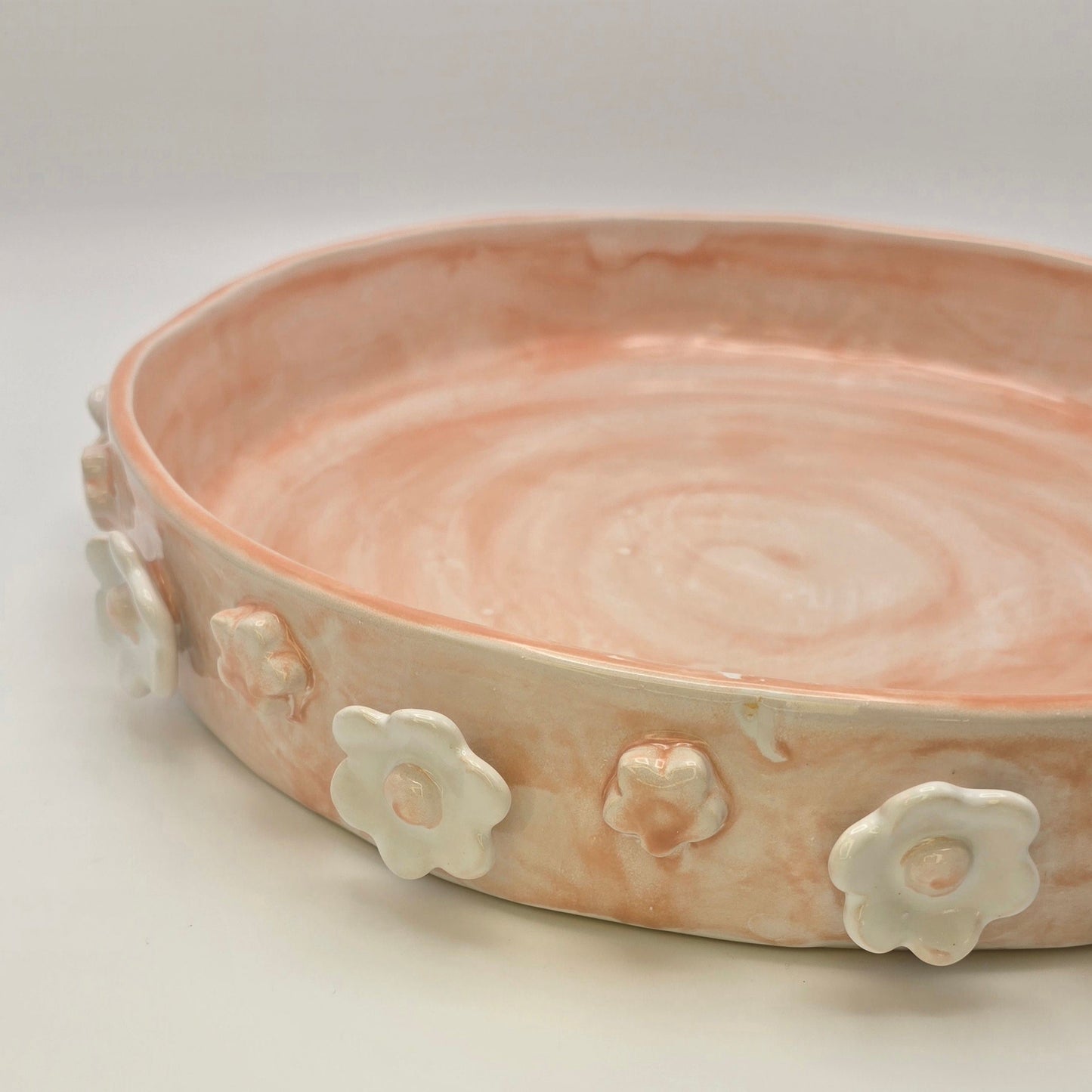 Daisy Serving Dish Blush Glow Large Low