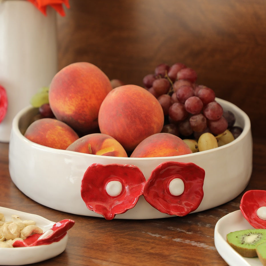 Bloom Rouge Velour Serving Dish Medium