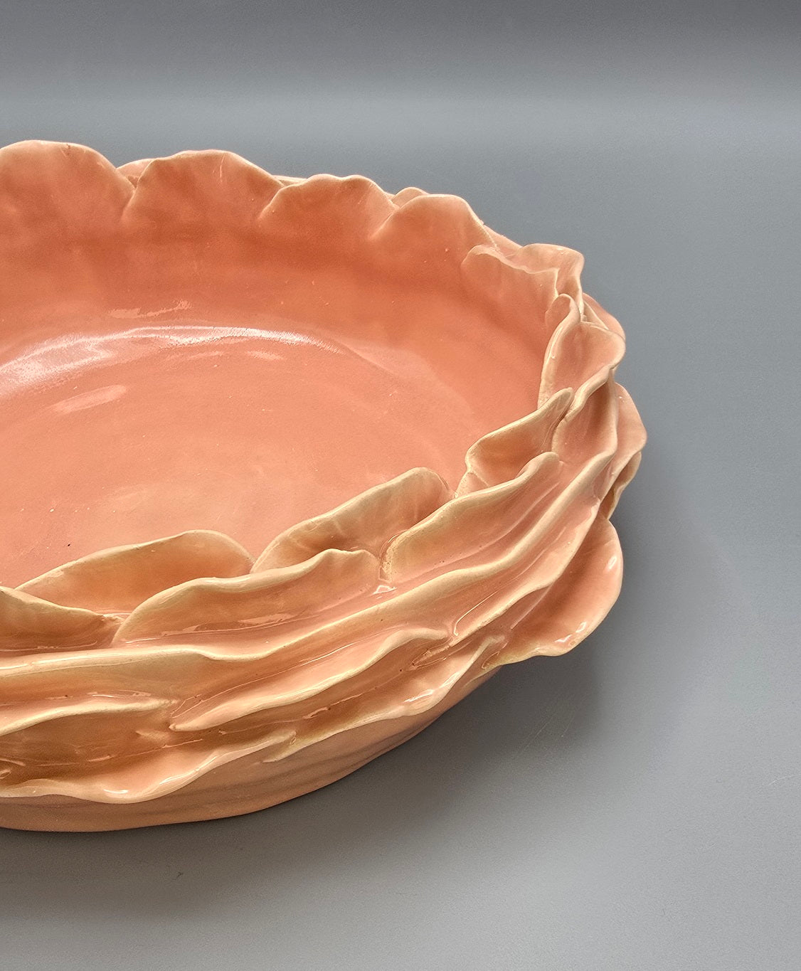 Petal Light Peach Serving Dish & Centerpiece Medium