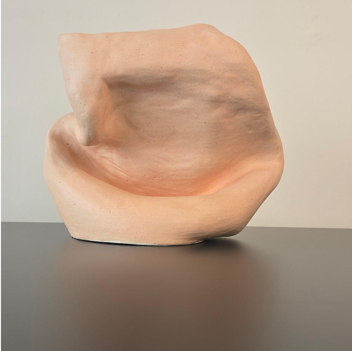 Sculpt Matt Apricot Vessel Wide