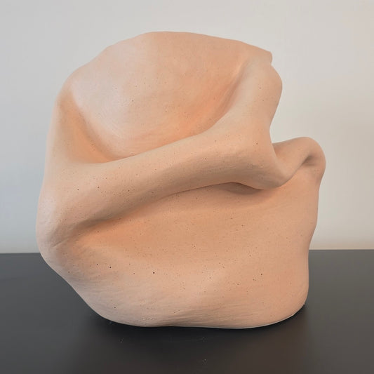 Sculpt Matt Apricot Vessel Wide