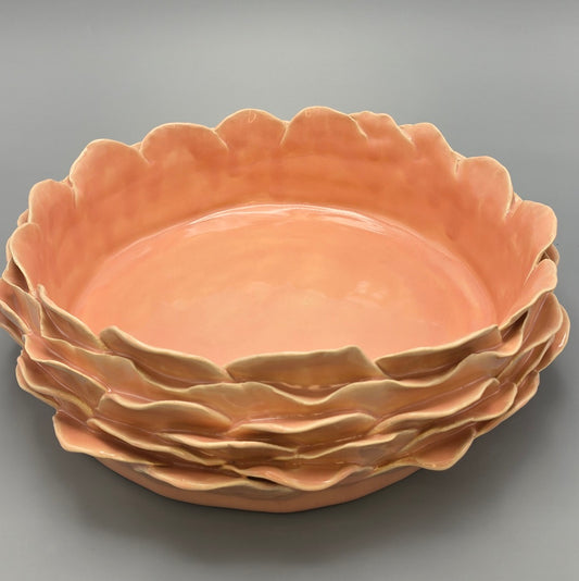 Petal Light Peach Serving Dish & Centerpiece Large