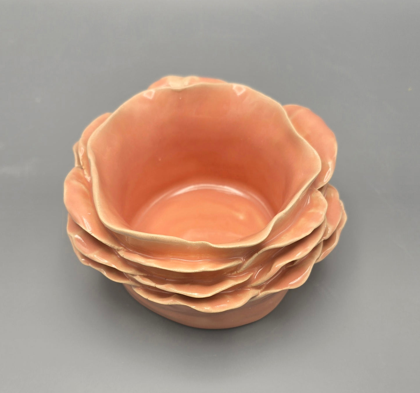 Petal Light Peach Candle Holder