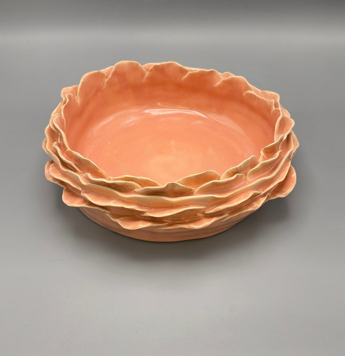 Petal Light Peach Serving Dish & Centerpiece Medium