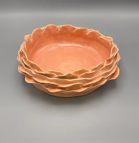 Petal Light Peach Serving Dish & Centerpiece Medium