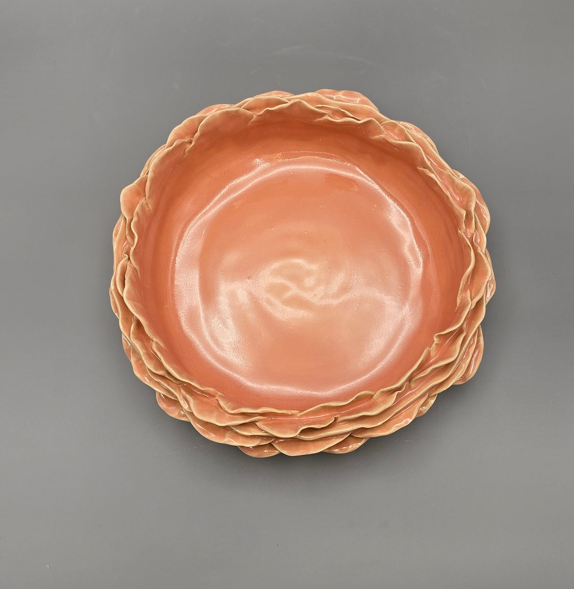 Petal Light Peach Serving Dish & Centerpiece Medium