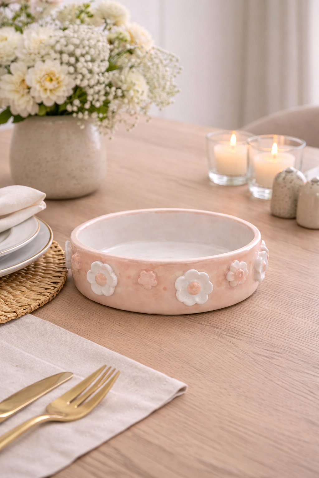 Daisy Serving Dish Blush Glow Medium