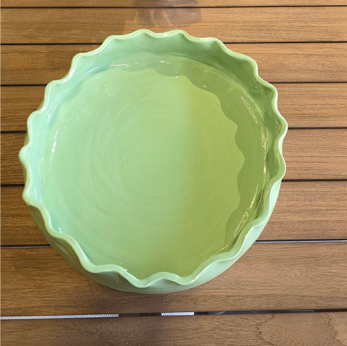 Ruffle Fresh Green Serving Dish Medium