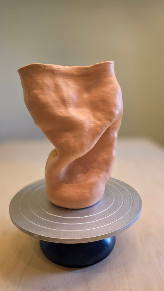Irregular Matt Apricot Vase