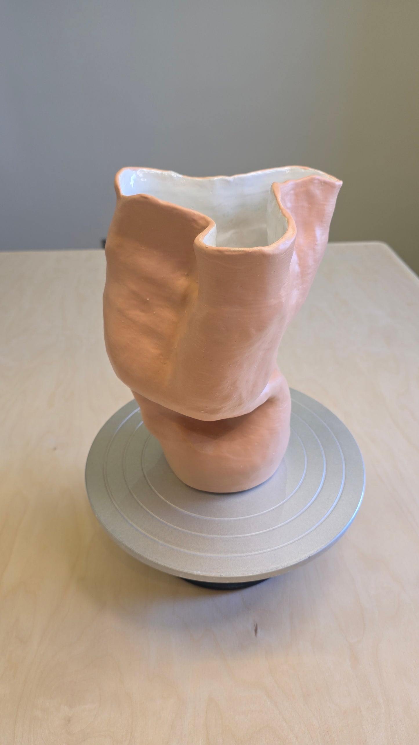 Irregular Matt Apricot Vase